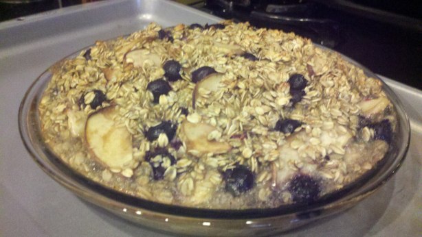 Baked Blueberry Peach Oatmeal